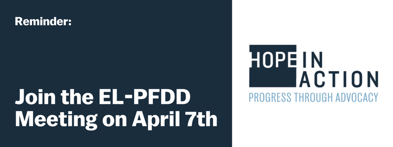 Reminder: Join the EL-PFDD Meeting on April 7