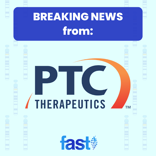 Breaking News from PTC Therapeutics, with the PTC logo