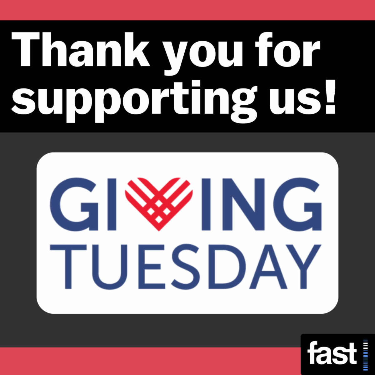 Thank you for supporting us! With the Giving Tuesday logo