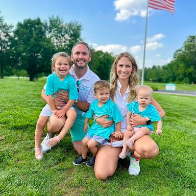 The Cutler family posing together at the tournament
