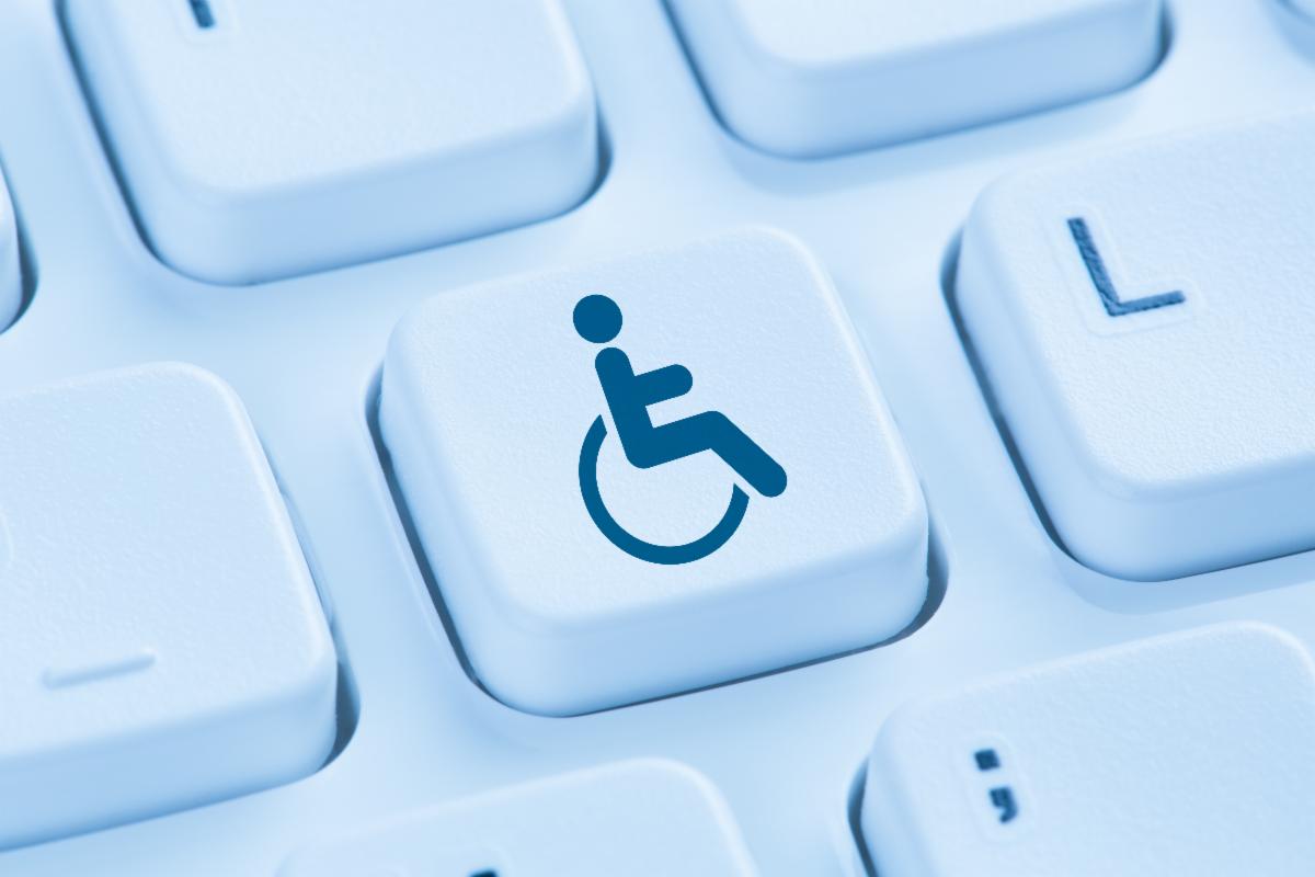 Accessibility symbol on a keyboard key