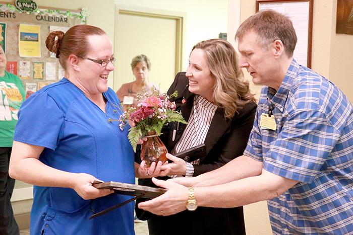 Rebecca Brown, Sarah Hanak and Roy Pace