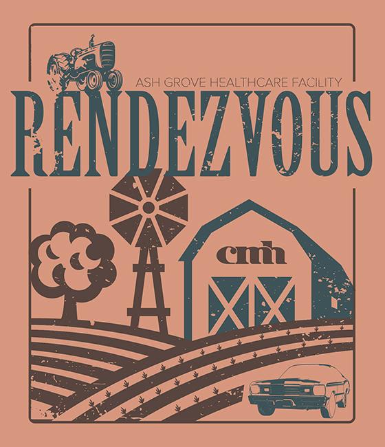 the word rendezvous and a farm scene