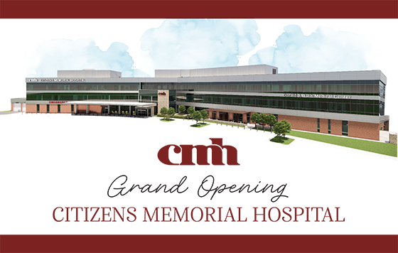 exterior drawing of a three-story hospital