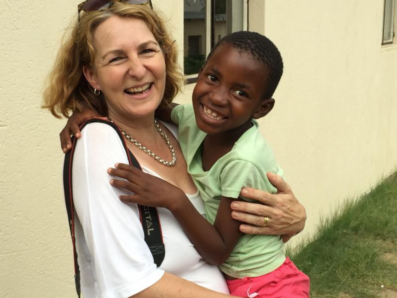 Wendy and child smiling
