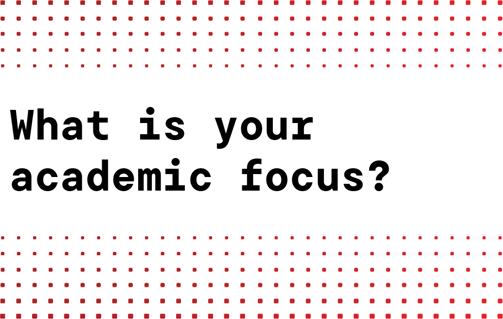 What is your academic focus?