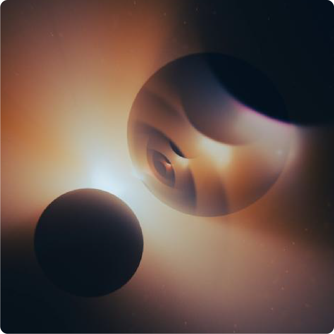 An abstract illustration with spheres and lighting effects. Trophim Laptev-Unsplash