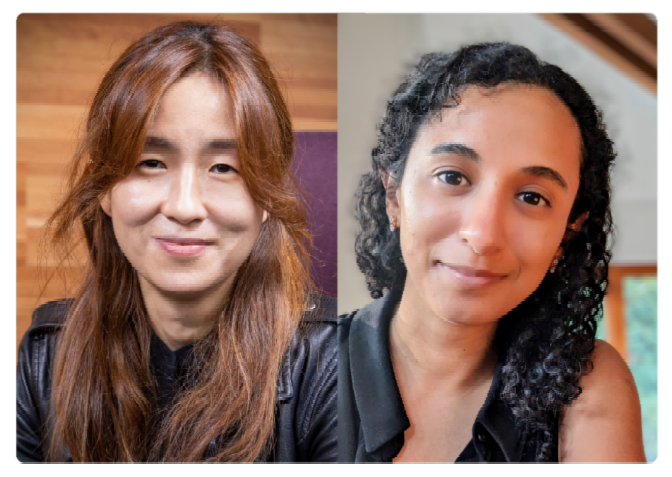 Color photos of two women.