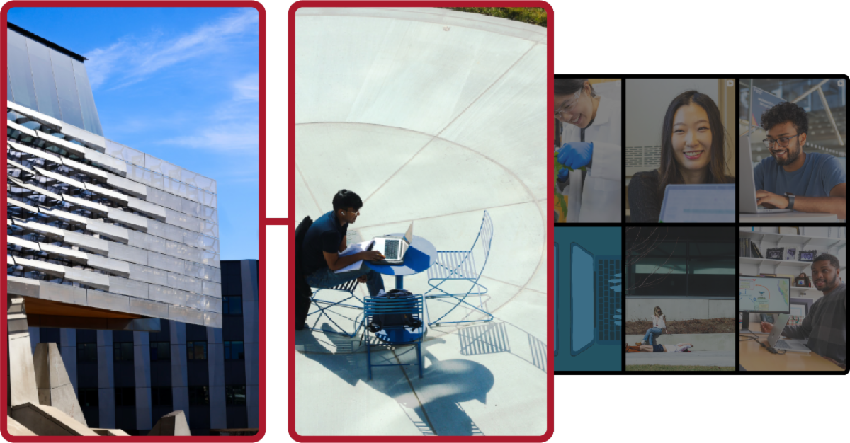 A photo grid showing various Instagram posts.