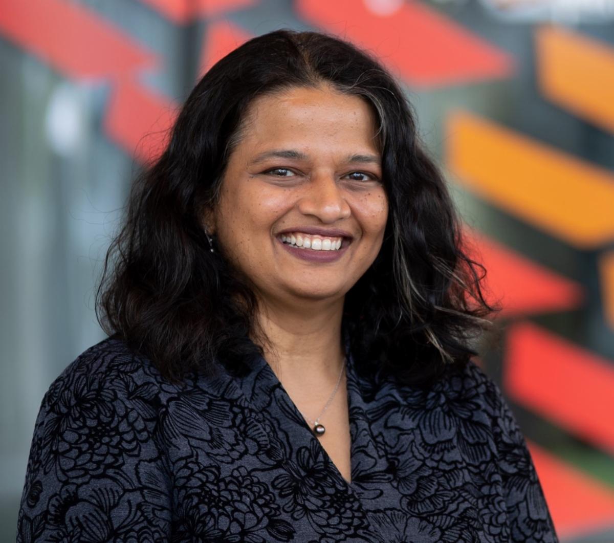 A color photo of Cornell University Provost Kavita Bala