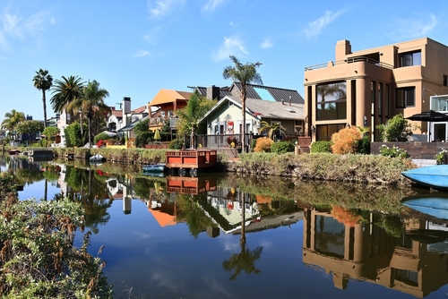 Venice Canals_ historic canal district in the Venice neighborhood of Los Angeles_ California
