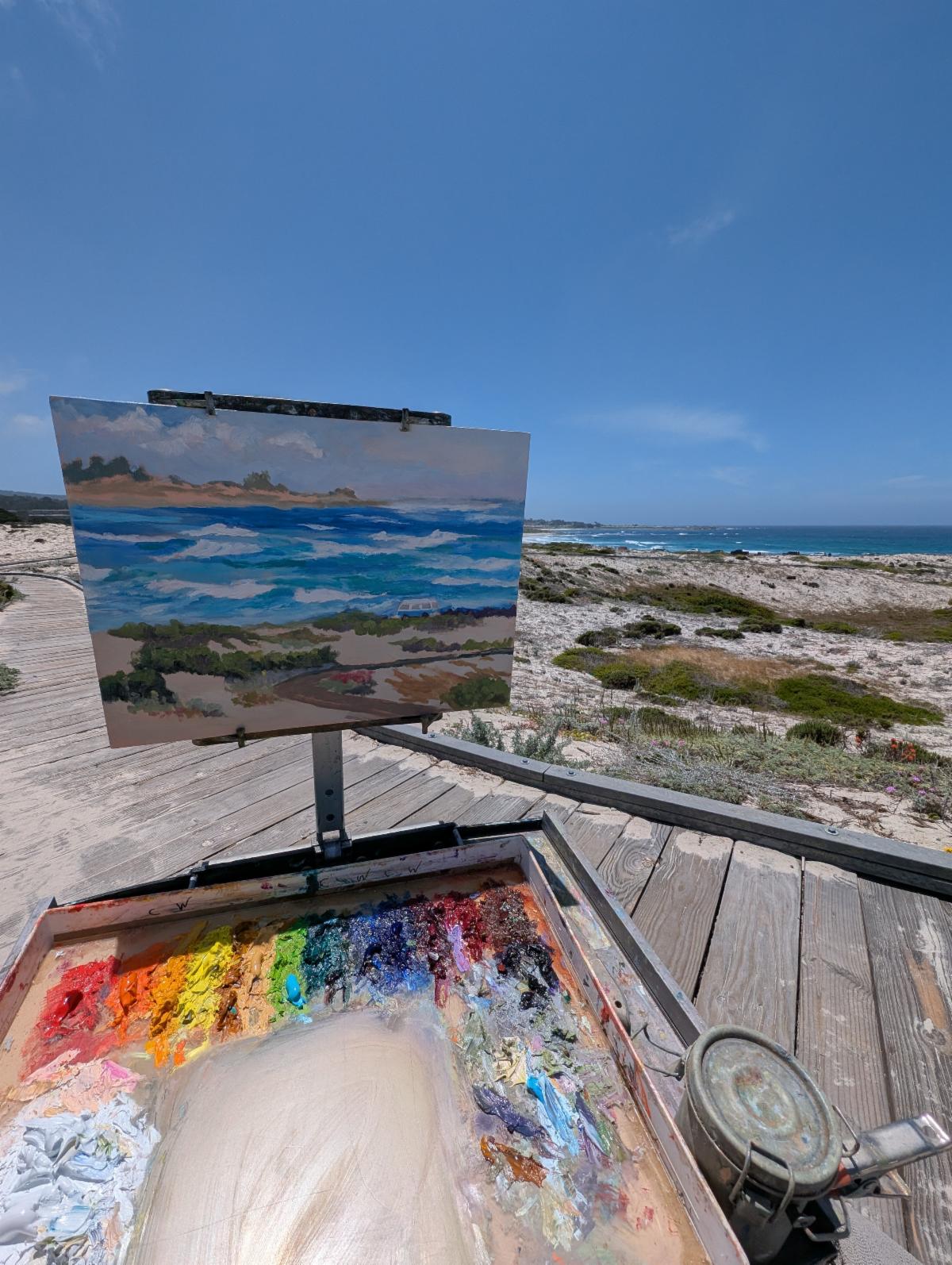 Painting at Asilomar Beach