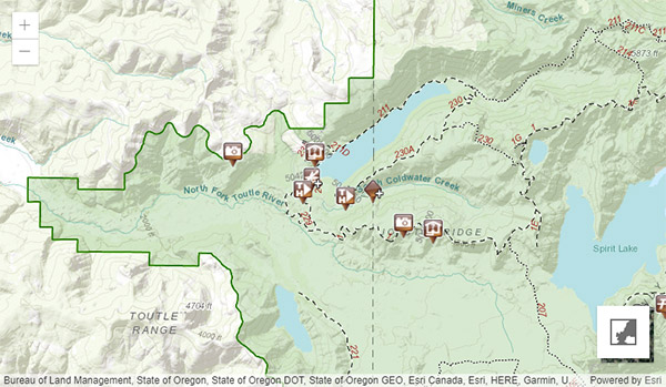 Mount St. Helens Map