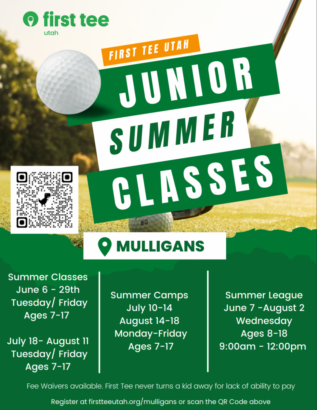 First Tee Utah Summer Golf Class at Mulligans