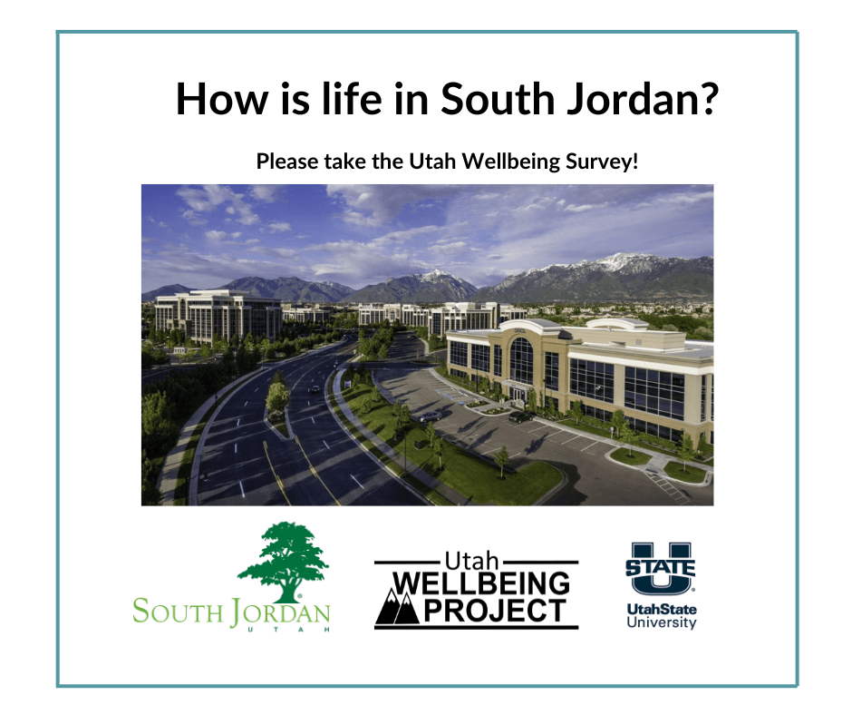 aerial view of street and business in south jordan