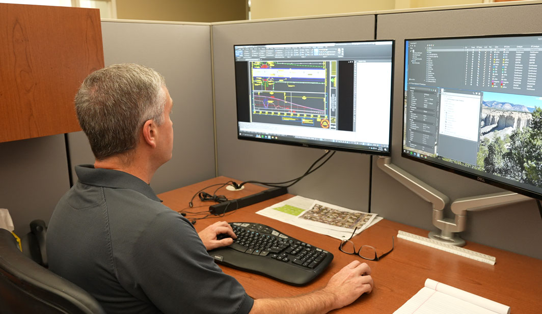 planner working on a computer