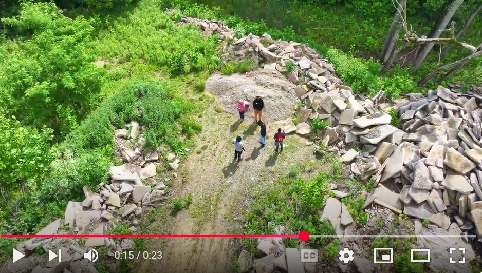 screen capture from drone footage