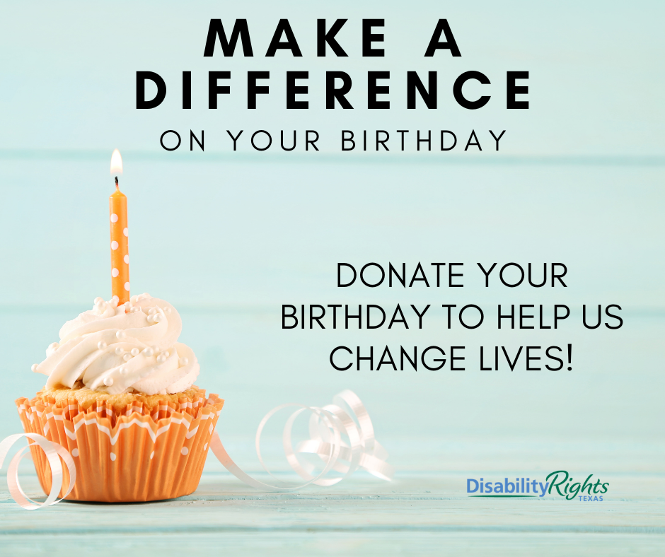Make a difference on your birthday - cupcake with candle