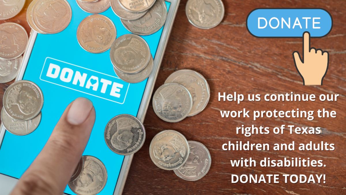 cell phone screen that says donate