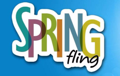 Image that says Spring Fling in colorful letters