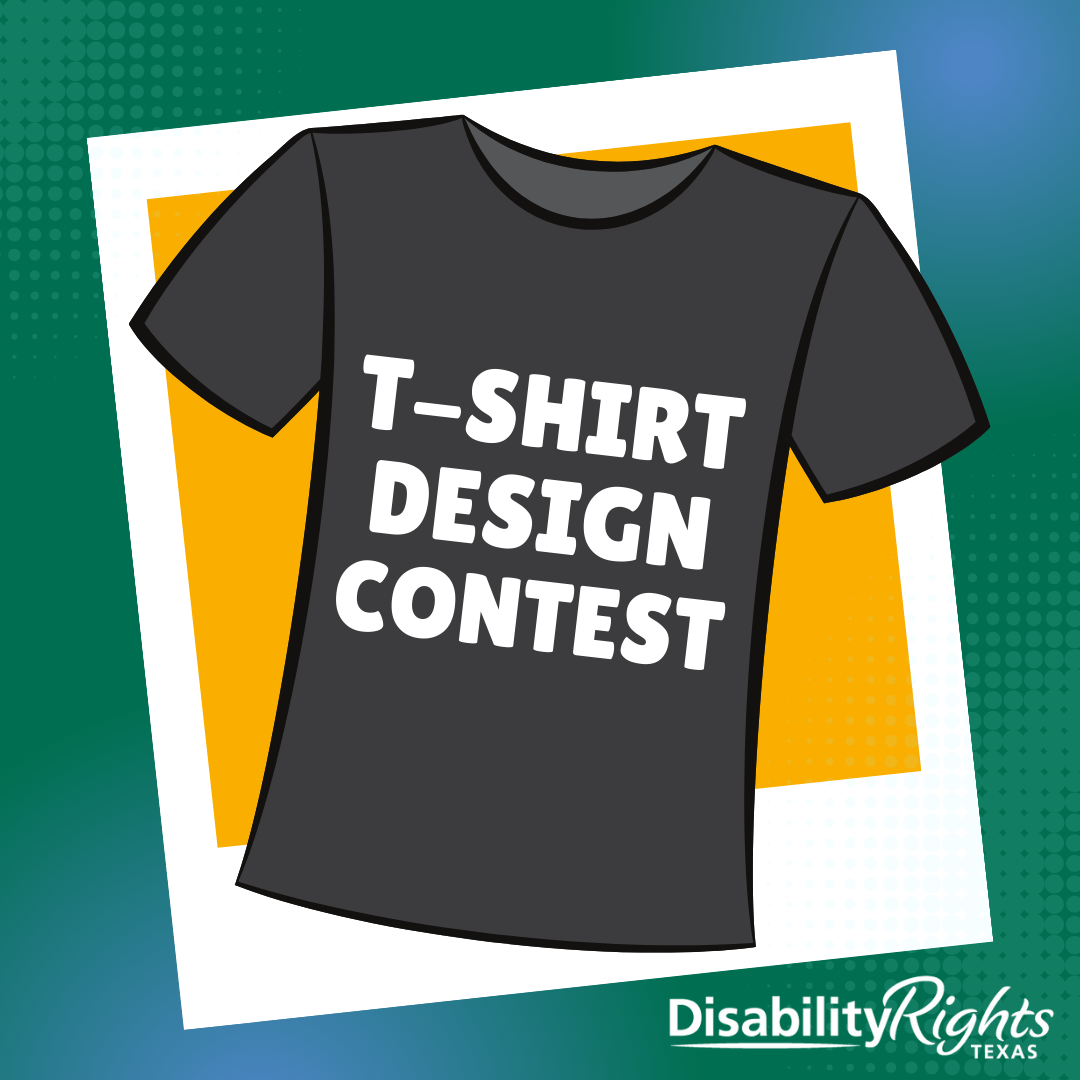 The words t-shirt design contest on the front of a t-shirt.