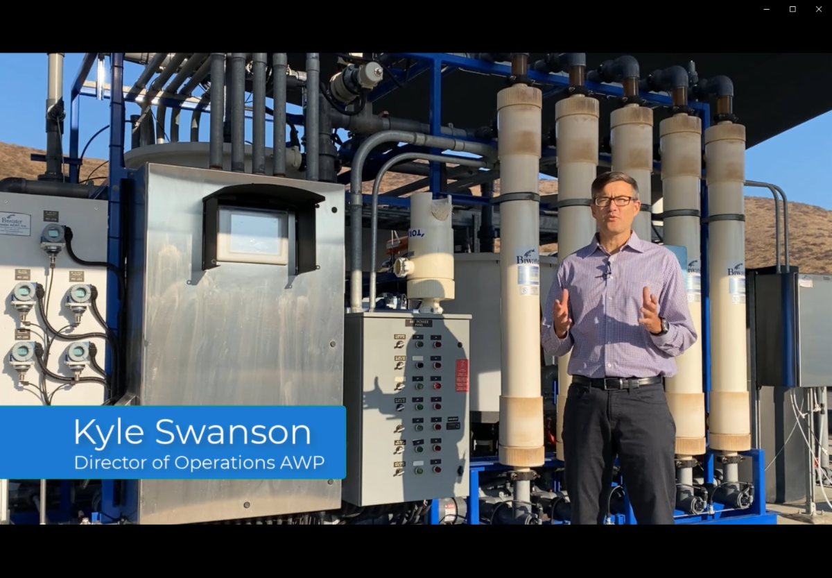 Screenshot of virtual tour of the East County Advanced Water Purification Demonstration Facility