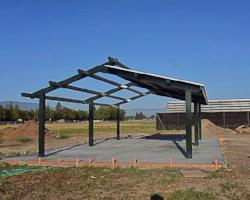Master Gardener Education Pavilion during construction.
Photo by Hank Morales