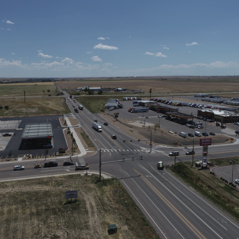 Photo of an intersection in Bennett.