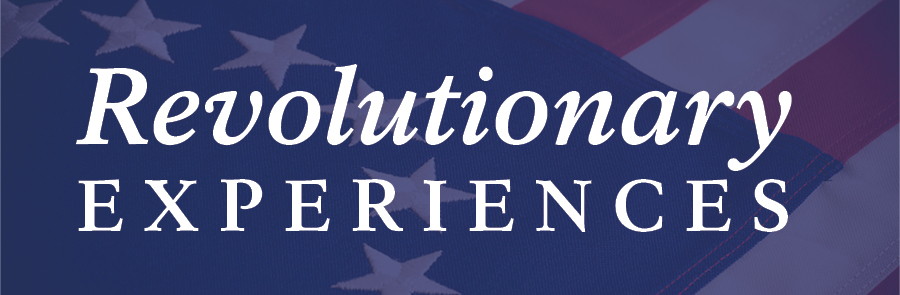 The words Revolutionary Experiences on a blue background