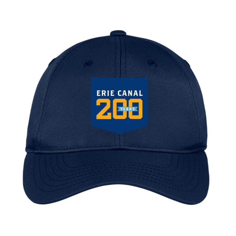 Blue baseball cap with Erie Canal 200 logo