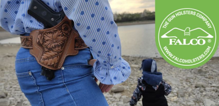 FALCO Holsters Exclusive Hand-Carved Leather Holster and Belt