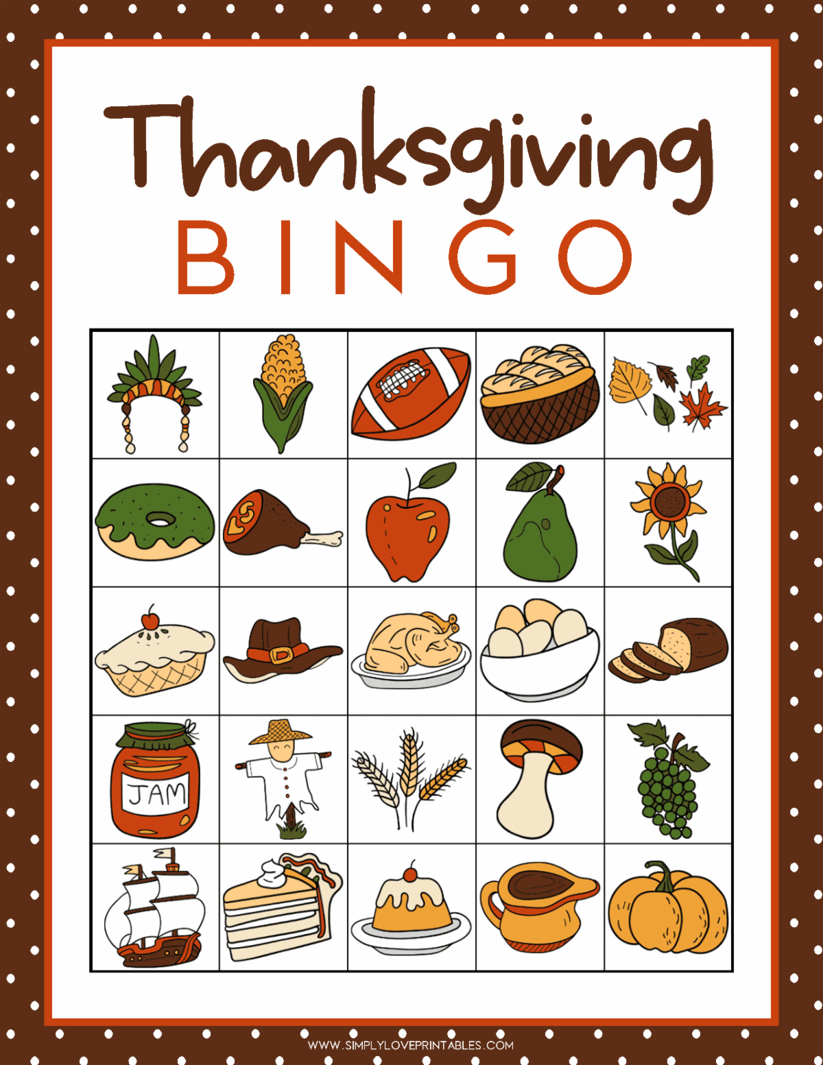Thanksgiving Bingo