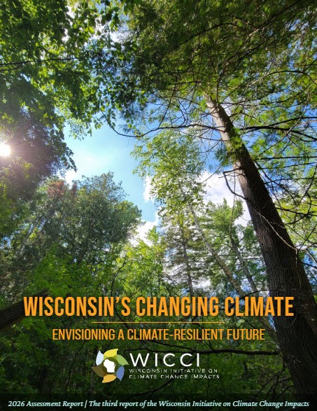 Sun shines through a tree canopy on the cover of the WICCI 2026 Assessment Report.