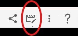 Screenshot of the Panopto toolbar, with a red circle highlighting the pencil-shaped Edit icon