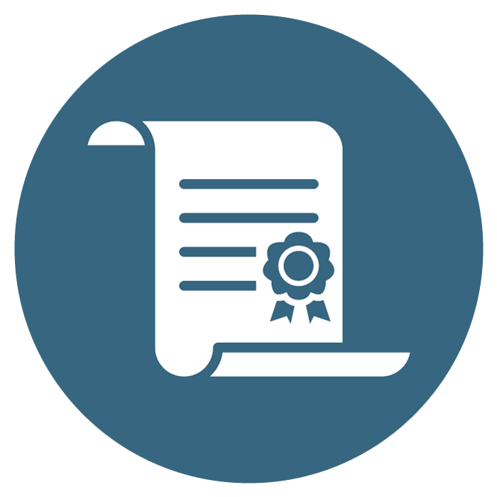 icon of certificate letter