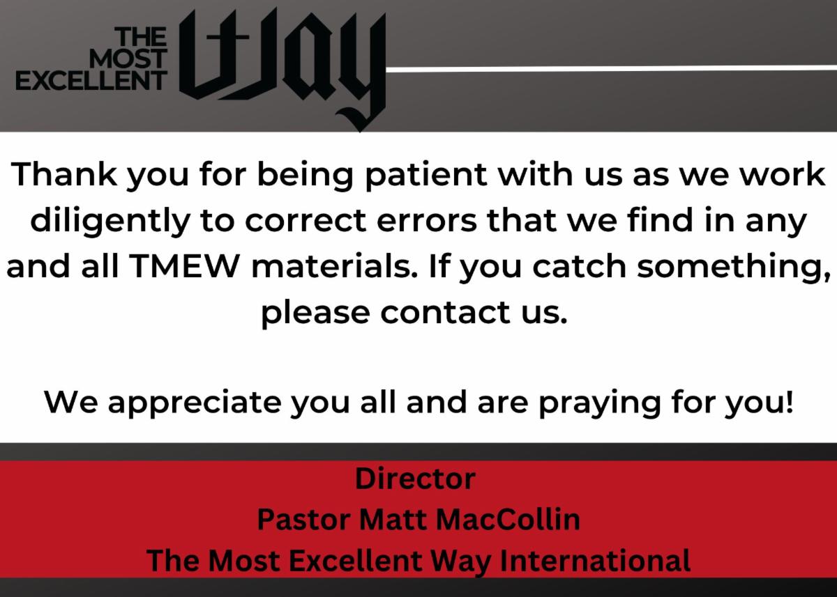 Most Excellent Way The Most Excellent Way December Newsletter
