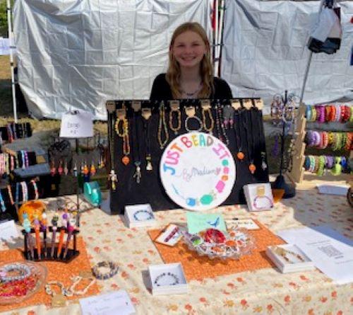 Just Bead It Jewelry Table at the Fall Harvest Festival