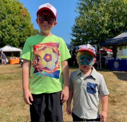 Children with Face Paint at the Fall Harvest Festival