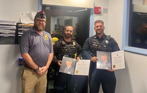 EBPD Officers Receive Life Saving Award with VFW Post 2125