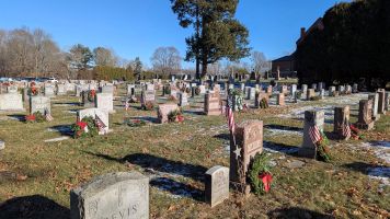 A wreath laying ceremony to celebrate veterns in Bridgewater