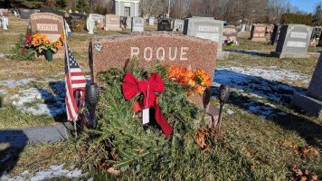 A wreath laying ceremony to celebrate veterans in Bridgewater