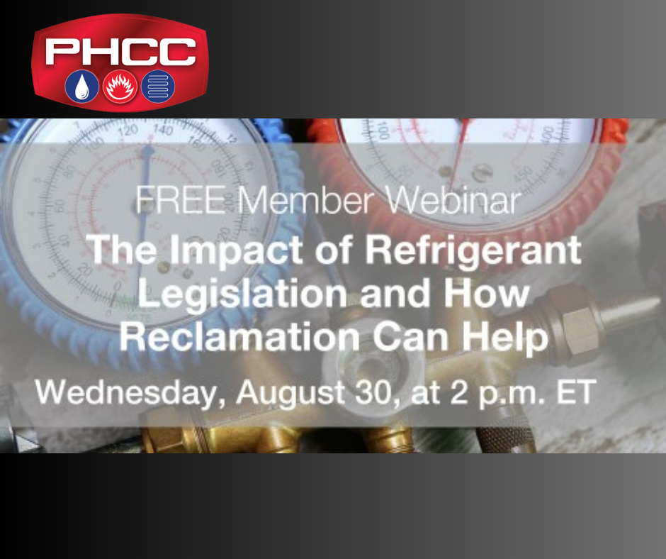 Free inar, "The Impact of Refrigerant Legislation and How