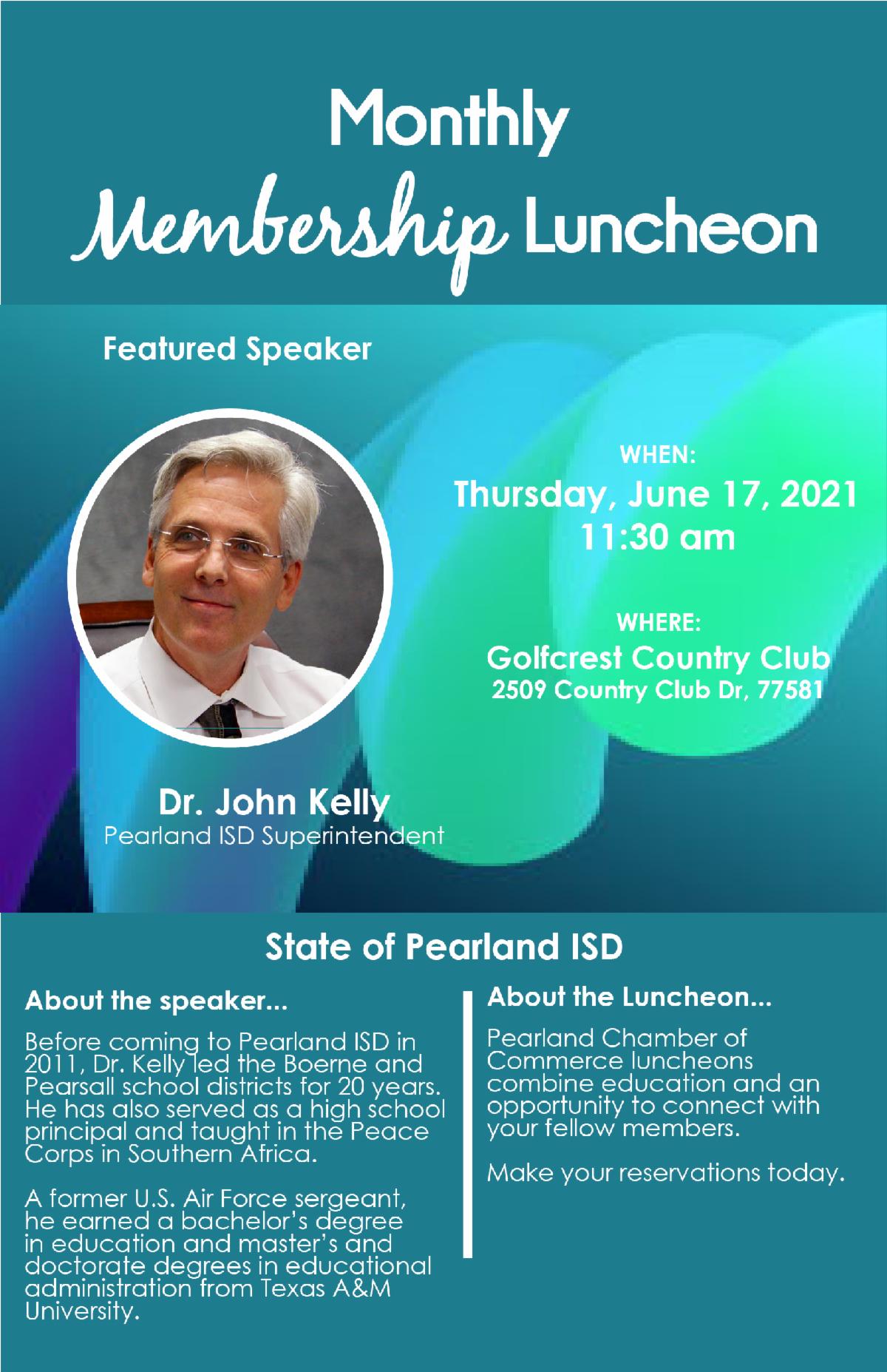 Last Chance to register for the Monthly Membership Luncheon with Dr