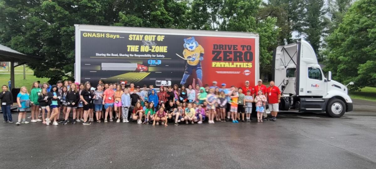 Road Team Captains Scott Lambert, Randy Renner, Rick Bennett with the junior 4-H club campters