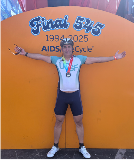 Mirzazadeh in bicycling gear