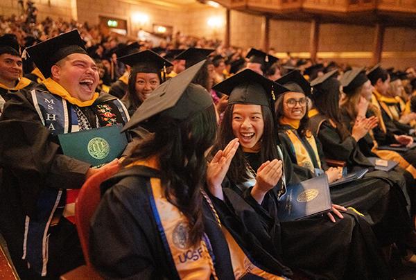 IGHS students in audience at Grad Division graduation ceremony