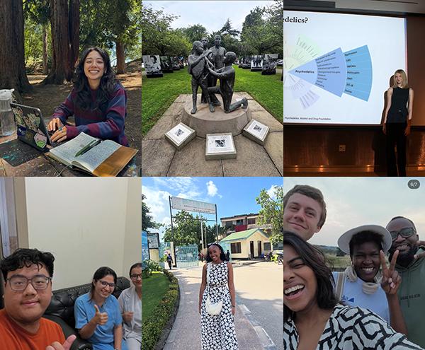 Screenshots of Instagram posts from six MS students in their capstone locations