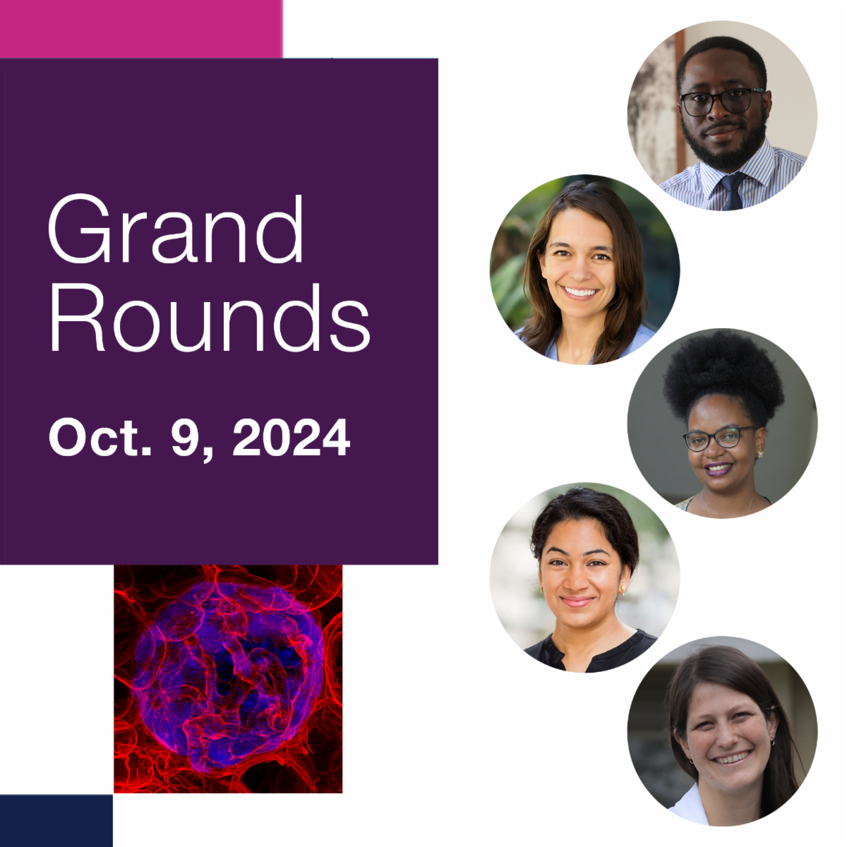 five Grand Rounds speaker headshots
