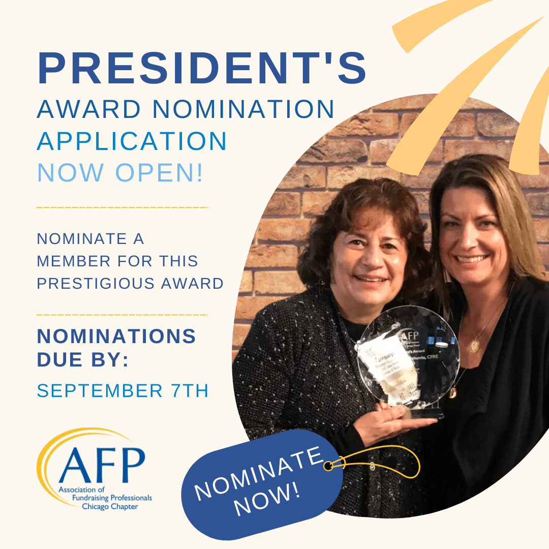 President's Award Nominations due Sept 7