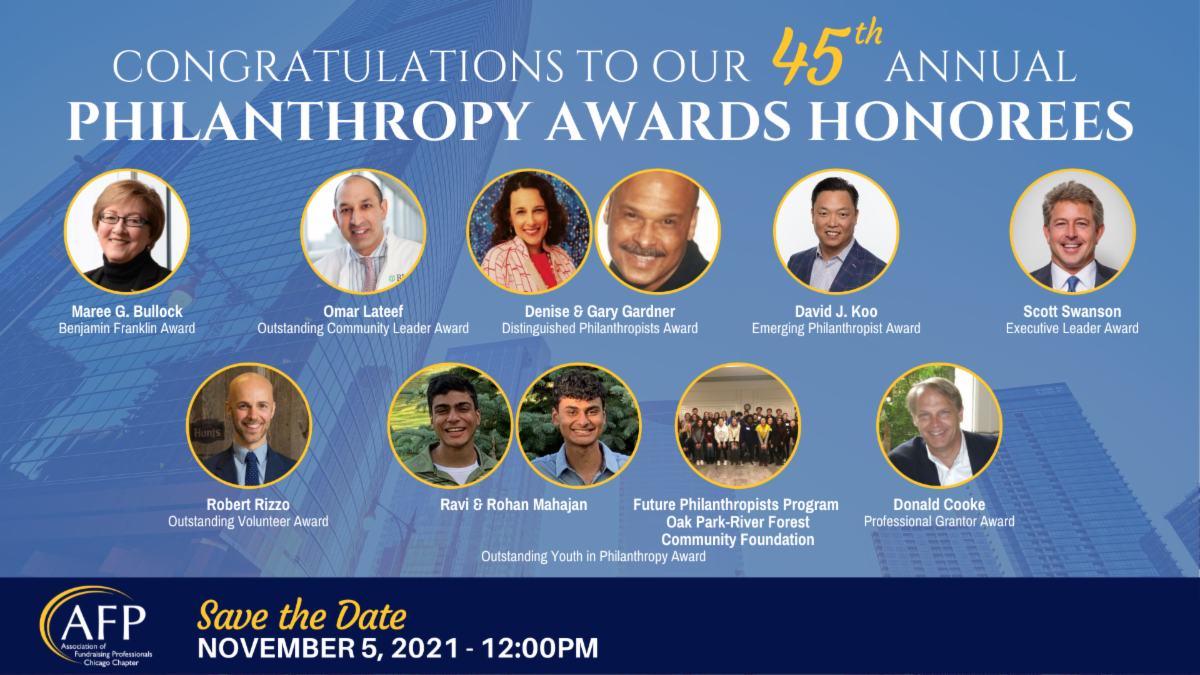 AFP Chicago Philanthropy Awards Honorees 2021